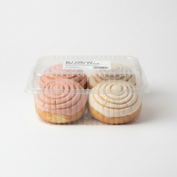 $5.7 CONCHAS / PAN DULCE 4 PACK