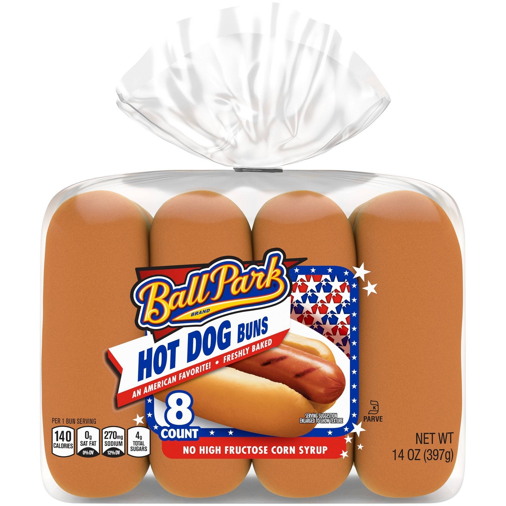 BALL PARK HOT DOG BUNSR BUNS 8 CN/14 OZ: imagen 1