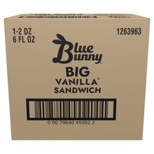 BLU BUNNY BIG VANILLA SANDW 24 CT/6 OZ