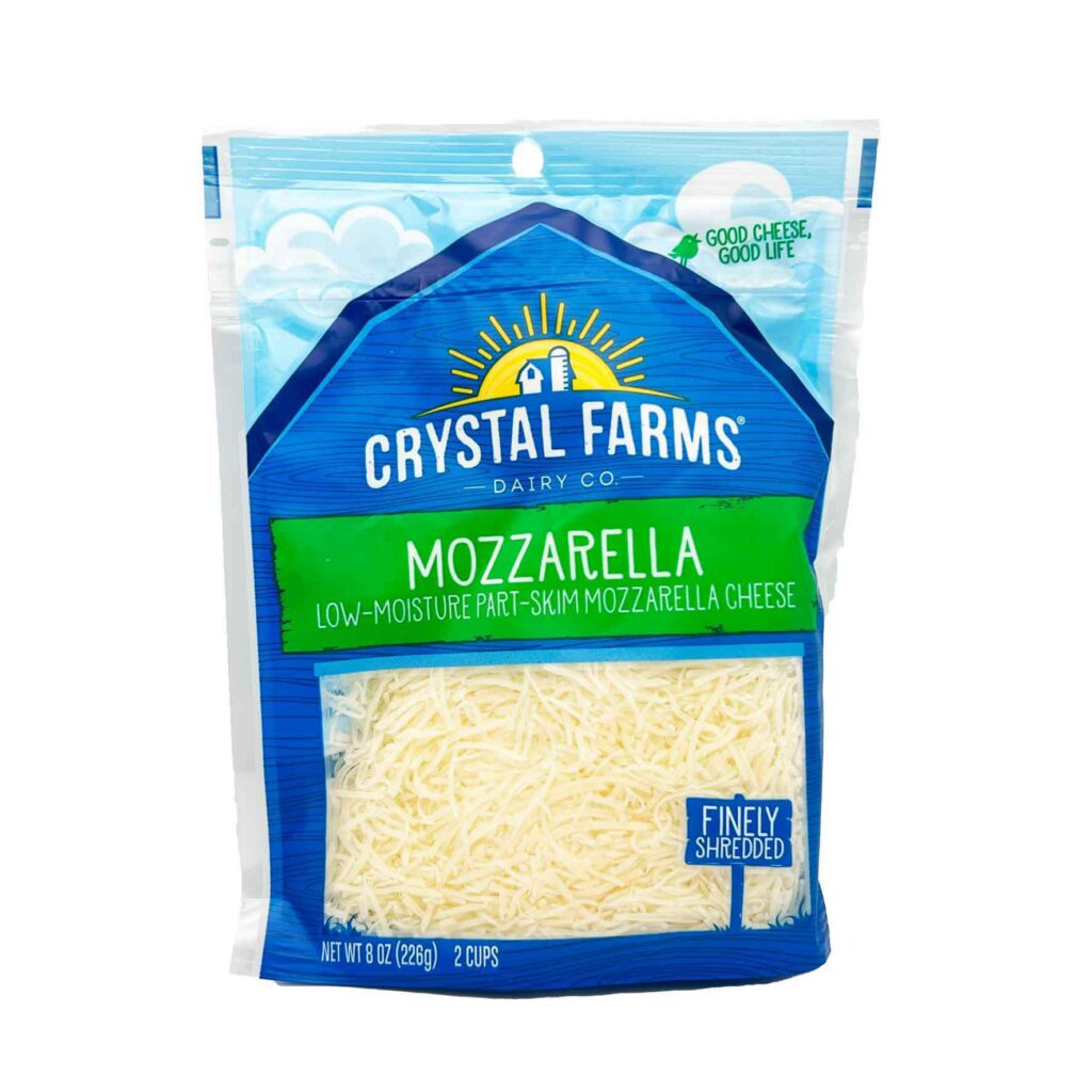 CRYSTAL FARMS MOZZARELLA - FINELY SHREDDED 8 OZ