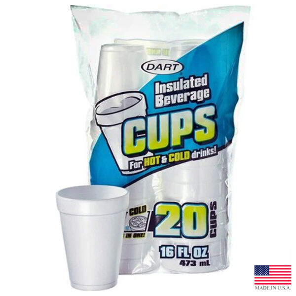 DART CUPS FOAM 16OZZ/NT 20 CT