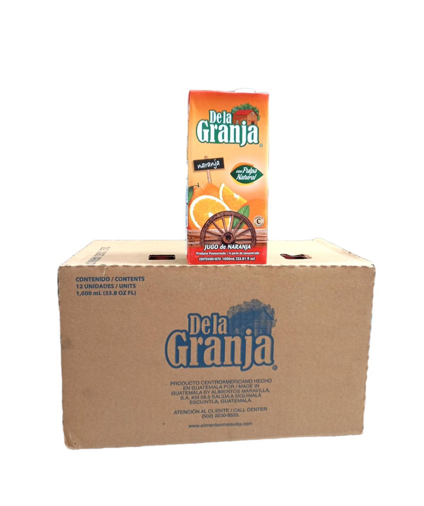 DE LA GRANJA JUGO NARANJA TETRA 1000 ML: imagen 1
