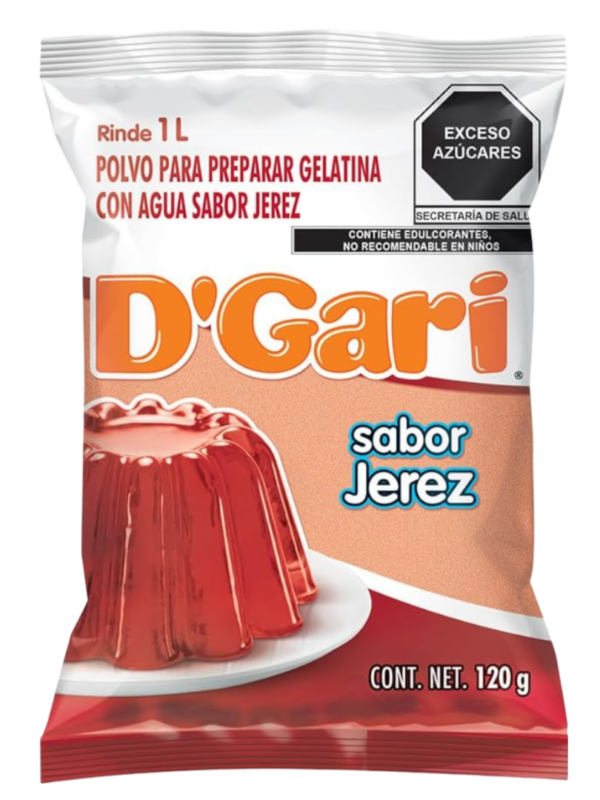 D'GARI GELATINA EN AGUA SABOR JEREZ 120 GR