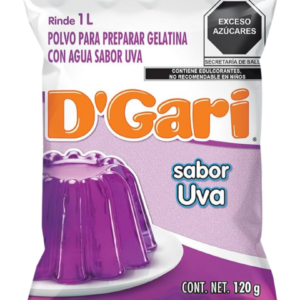 D'GARI GELATINA SABOR UVA EN AGUA 120 GR