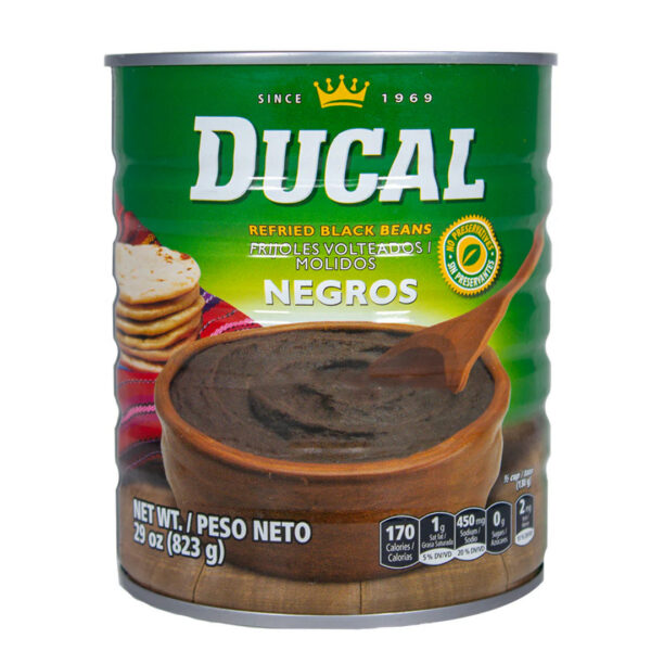 DUCAL REFRIED NEGRO 29 oz