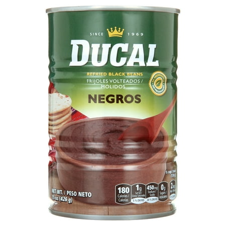 DUCAL REFRIED NEGROS 15 oz