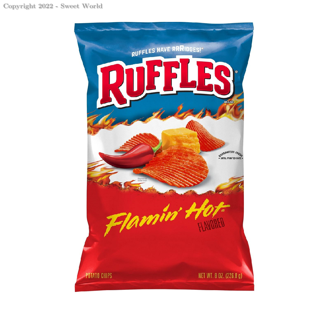 FRITO LAY RUFFLES FLAMIN HOT 8 OZ: imagen 1