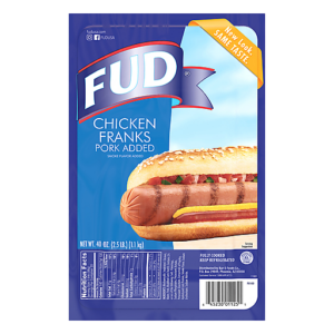 FUD CHICK-PORK FRANKS 2.5 Lb