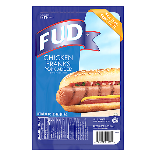 FUD CHICK-PORK FRANKS 2.5 Lb
