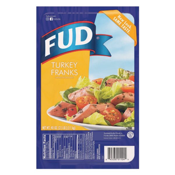 FUD TURKEY FRANKS 2.5 Lb