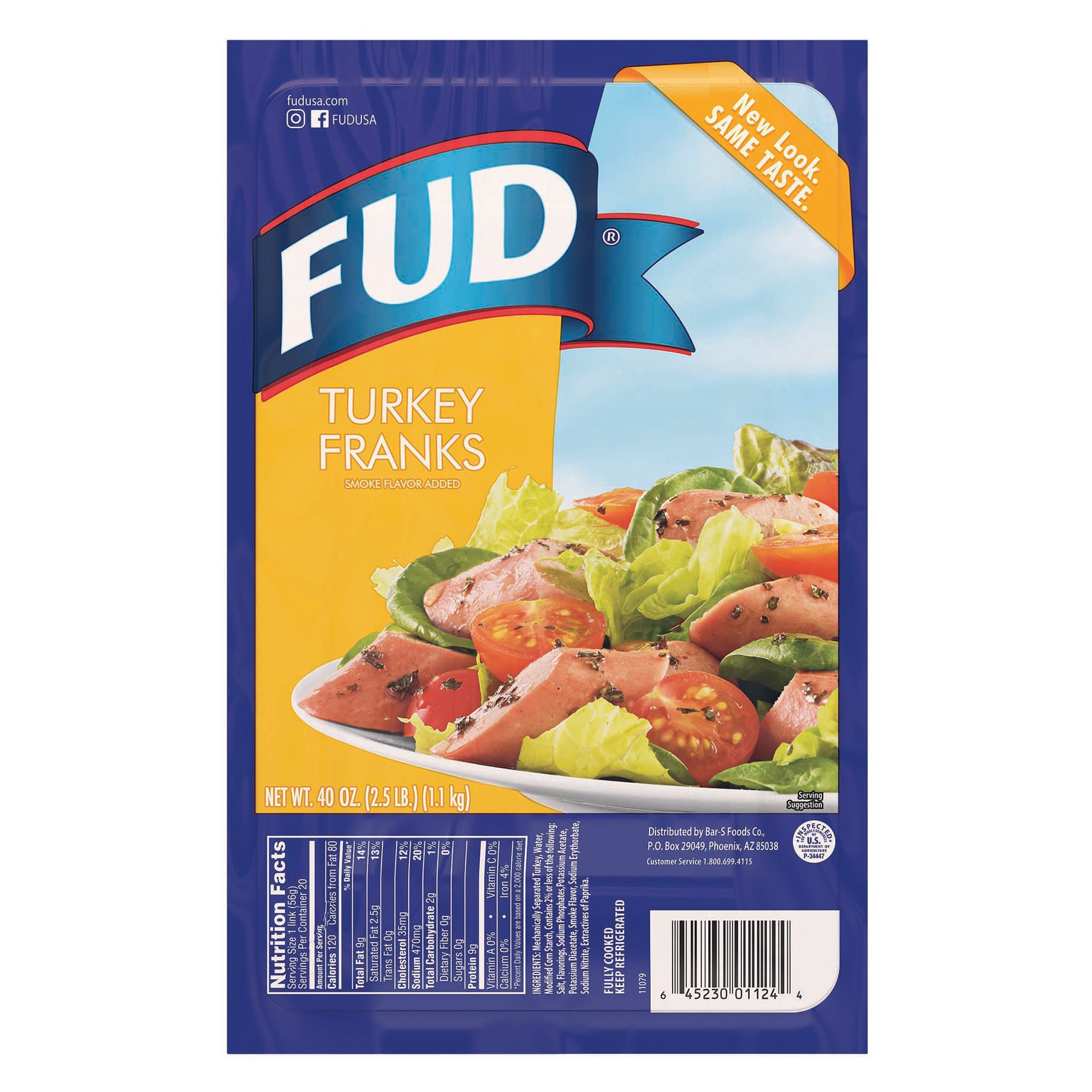 FUD TURKEY FRANKS 2.5 Lb: imagen 1