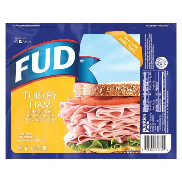 FUD TURKEY HAM SLICED 12 OZ