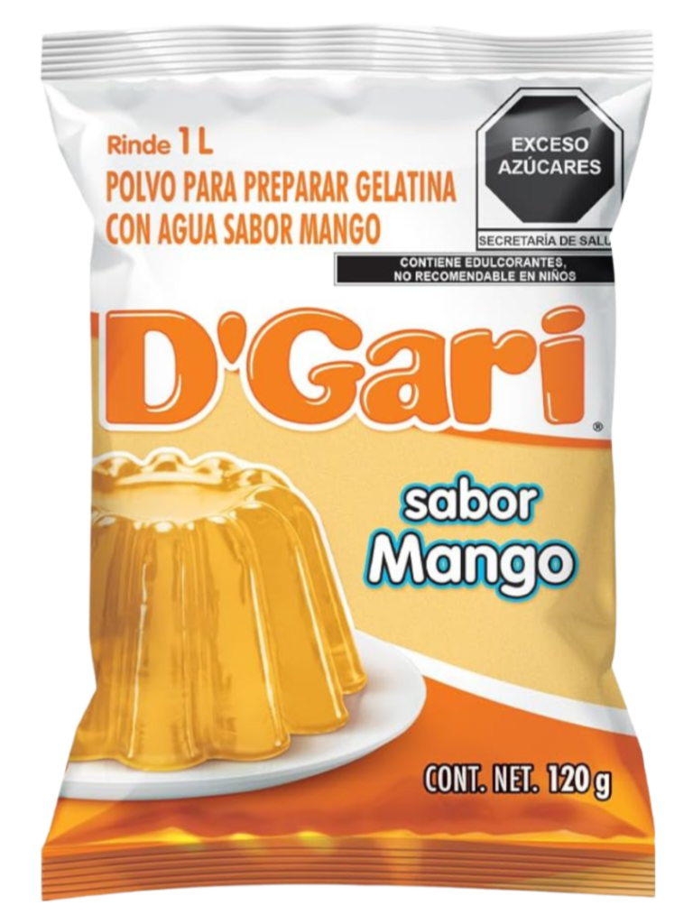 GELATINA D'GARI MANGO AGUA120 GR
