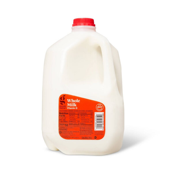 G&G WHOLE MILK GALON RED 1GL
