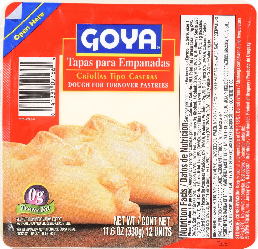 GOYA TAPA /EMPANADA CRIOLLAS 11.6 OZ: imagen 1