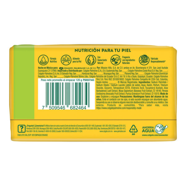 JABON PALMOLIVE AGUACATE CON PLATANO 120GR