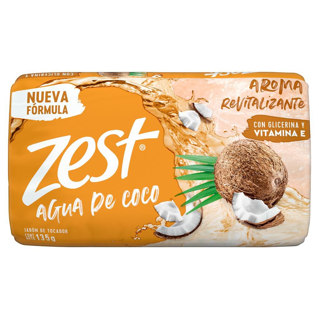 JABON ZEST AGUA COCO 135 GR: imagen 1