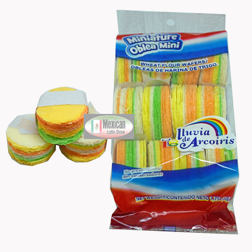 LLUVIA ARCO IRIS MINI OBLEA 75 GR