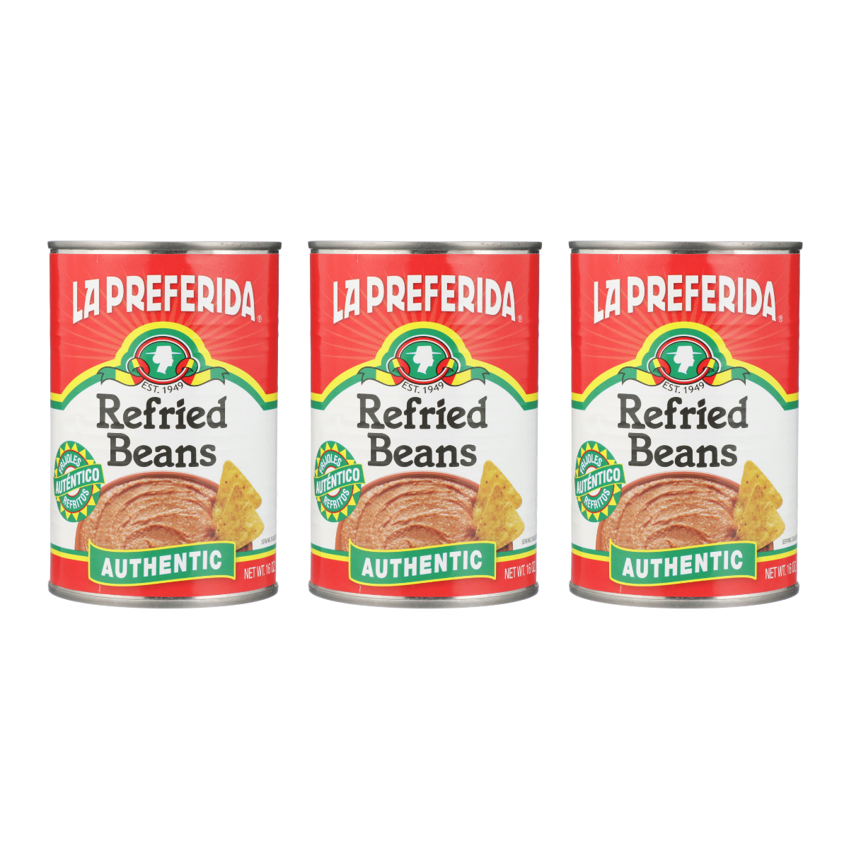 LP REFRIED AUTH BEANS 16 oz: imagen 1