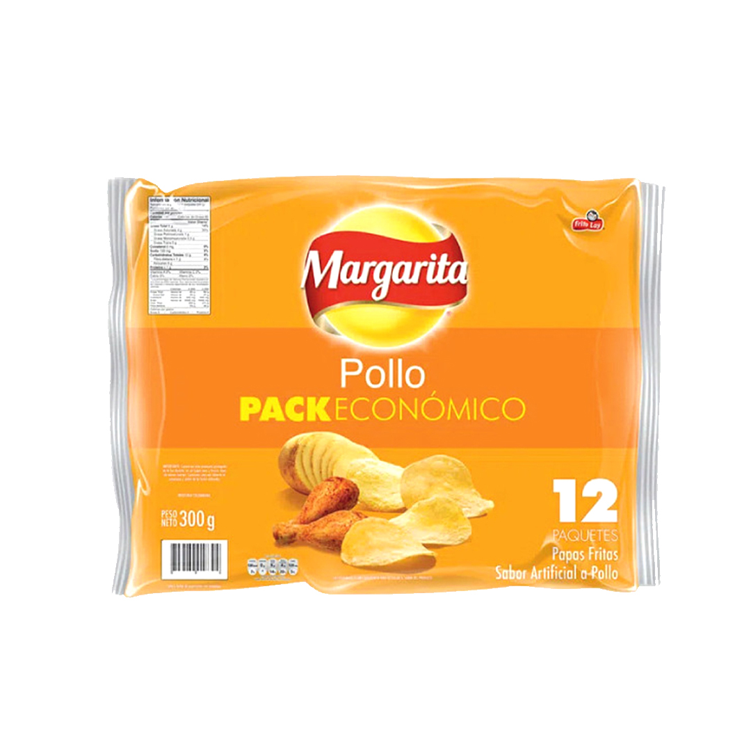 MARGARITA PAPA POLLO 12 PACK/25 GR: imagen 1