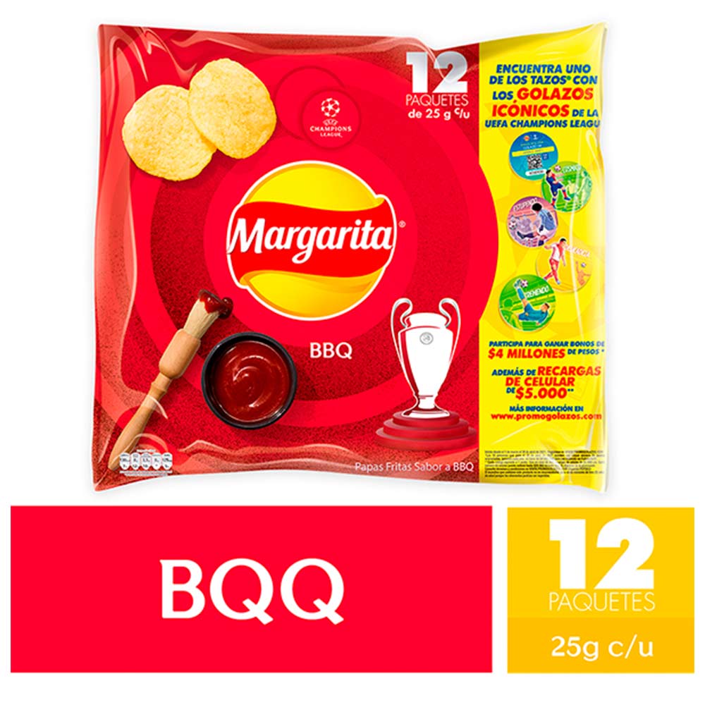 MARGARITA PAPAS BBQ 300 GR: imagen 1