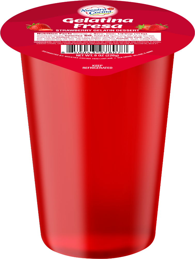 NC GELATINA FRESA/LIMON/ARCOIRIS 8 OZ: imagen 1