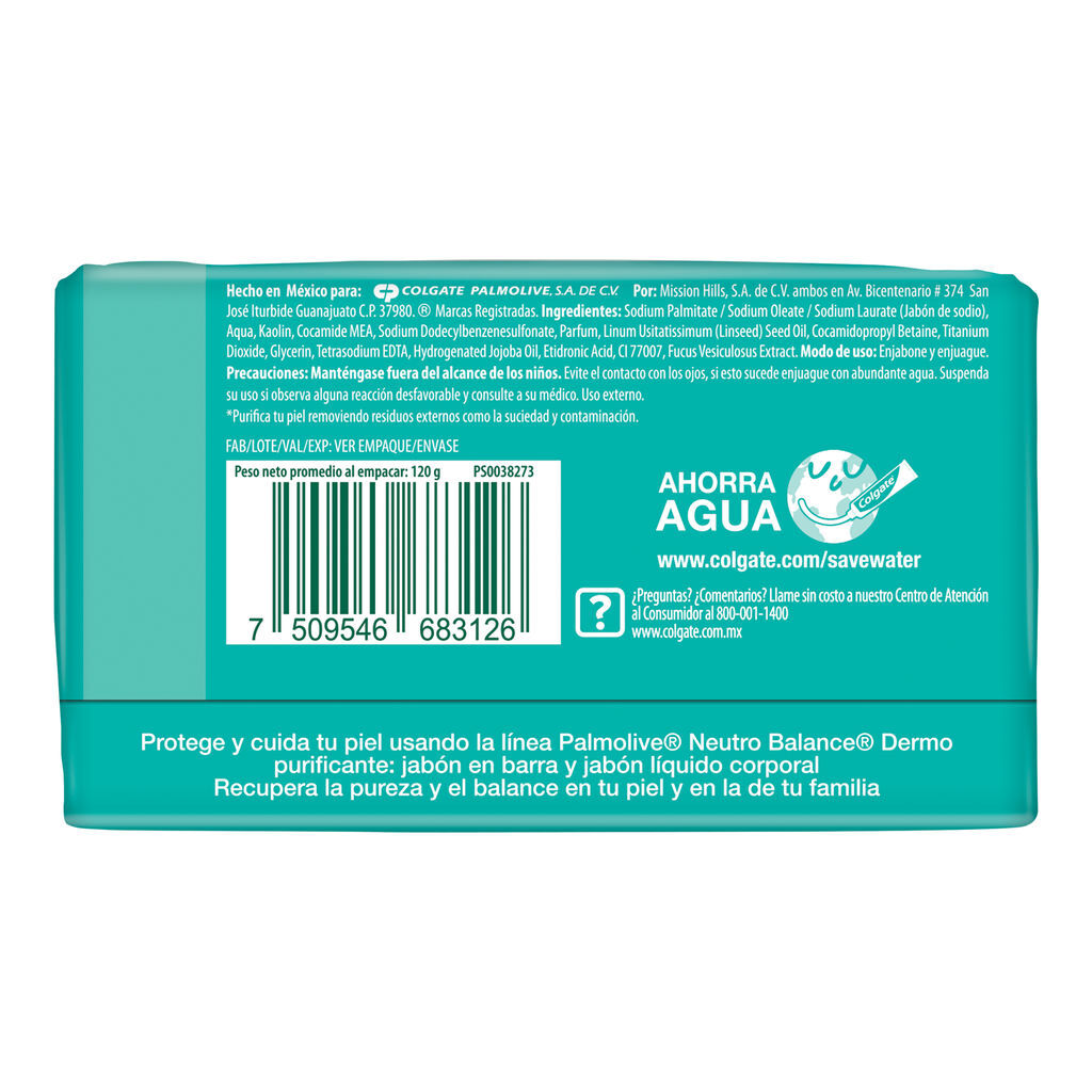 PALMOLIVE NEUTRO DERMO 120 G: imagen 1