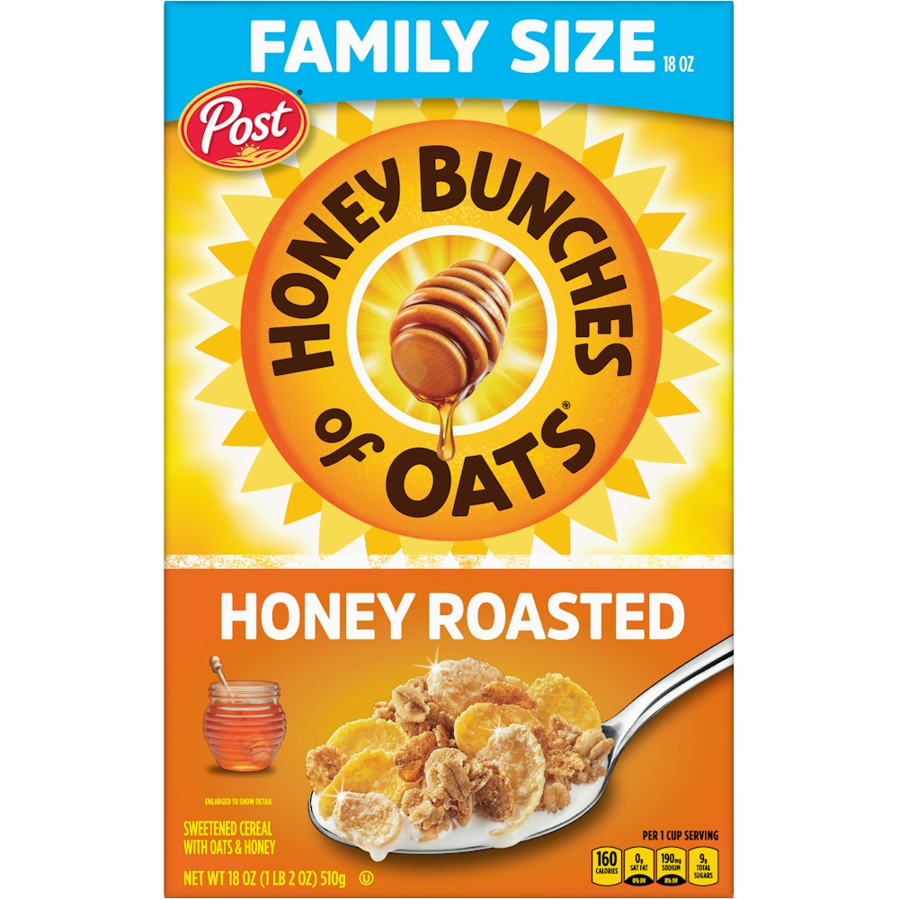 POST CEREAL HONEY BUNCHES OATS-HONEY RSTED 18OZ: imagen 1