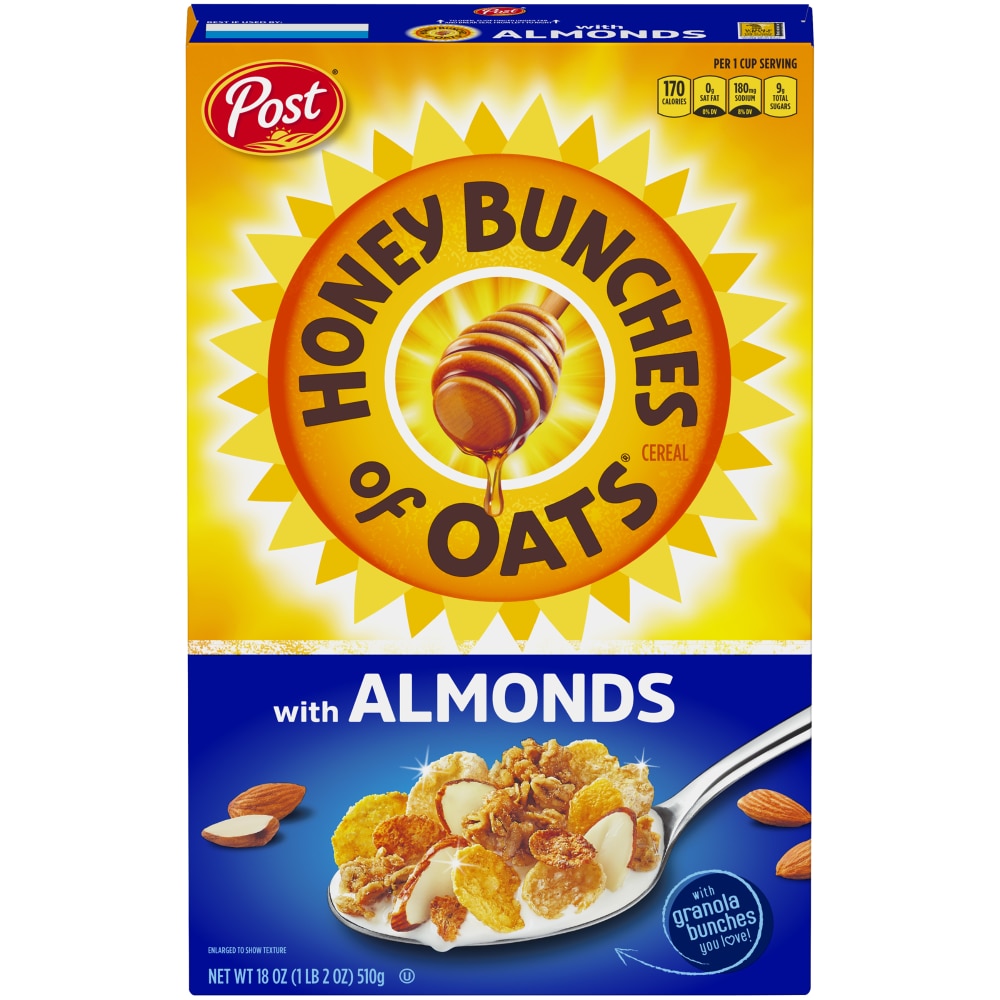 POST CEREAL HONEY BUNCHES OF OATS-ALMONDS 18 OZ: imagen 1