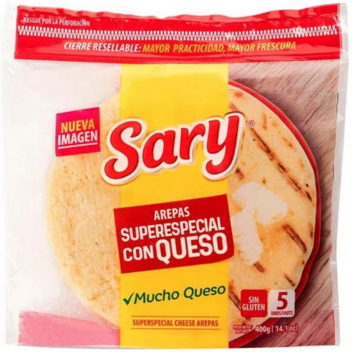 SARY AREPA SUPER ESPECIAL QUESO 400 GR