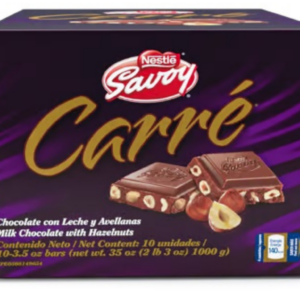 SAVOY CARRE LECHE AVELLANA 10 CT/100 GR