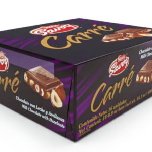 SAVOY CARRE LECHE AVELLANA 16 CT/25 GR