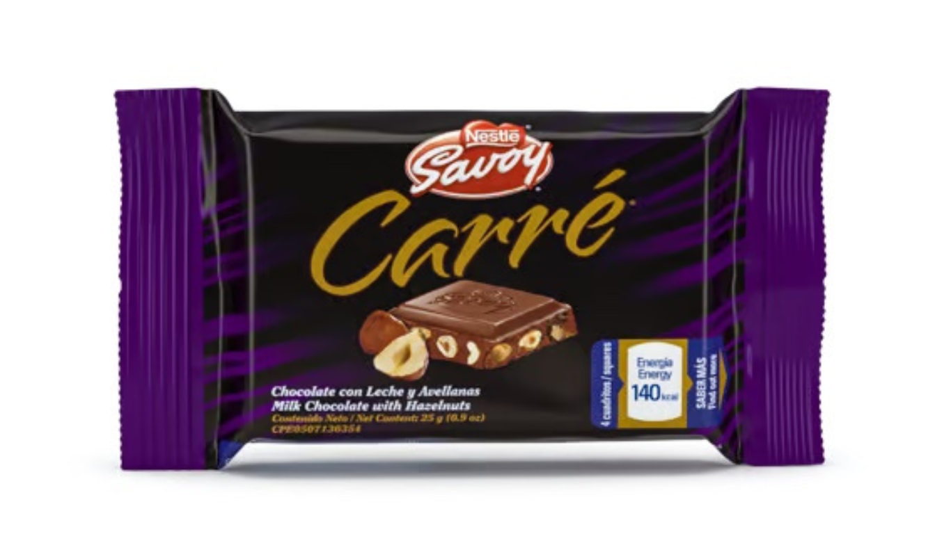 SAVOY CARRE LECHE-AVELLANA 25 GR: imagen 1