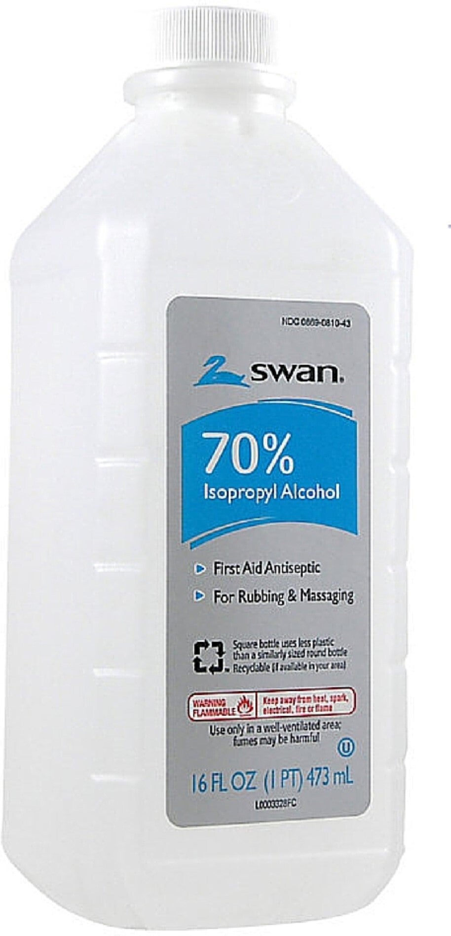 SWAN 70% ALCOHOL 16 oz: imagen 1