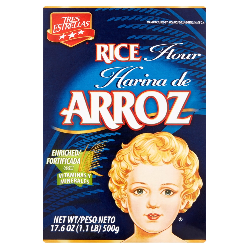 TRES ESTRELLAS HARINA DE ARROZ 17.6 oz: imagen 1