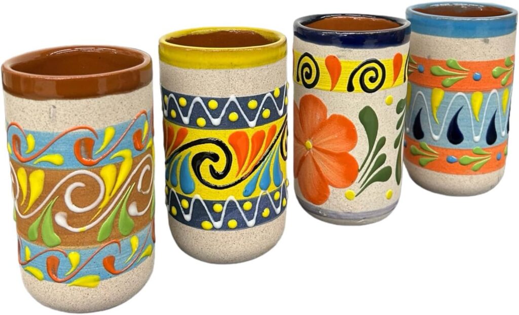 VASO DE BARRO DECORADO