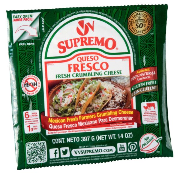 V&V FRESCO SUPREMO QUESO 12/14 OZ - QVV215