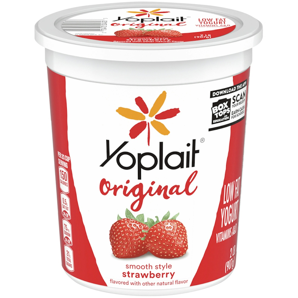YOPLAIT STRAWBERRY LOW FAT 2 LB: imagen 1