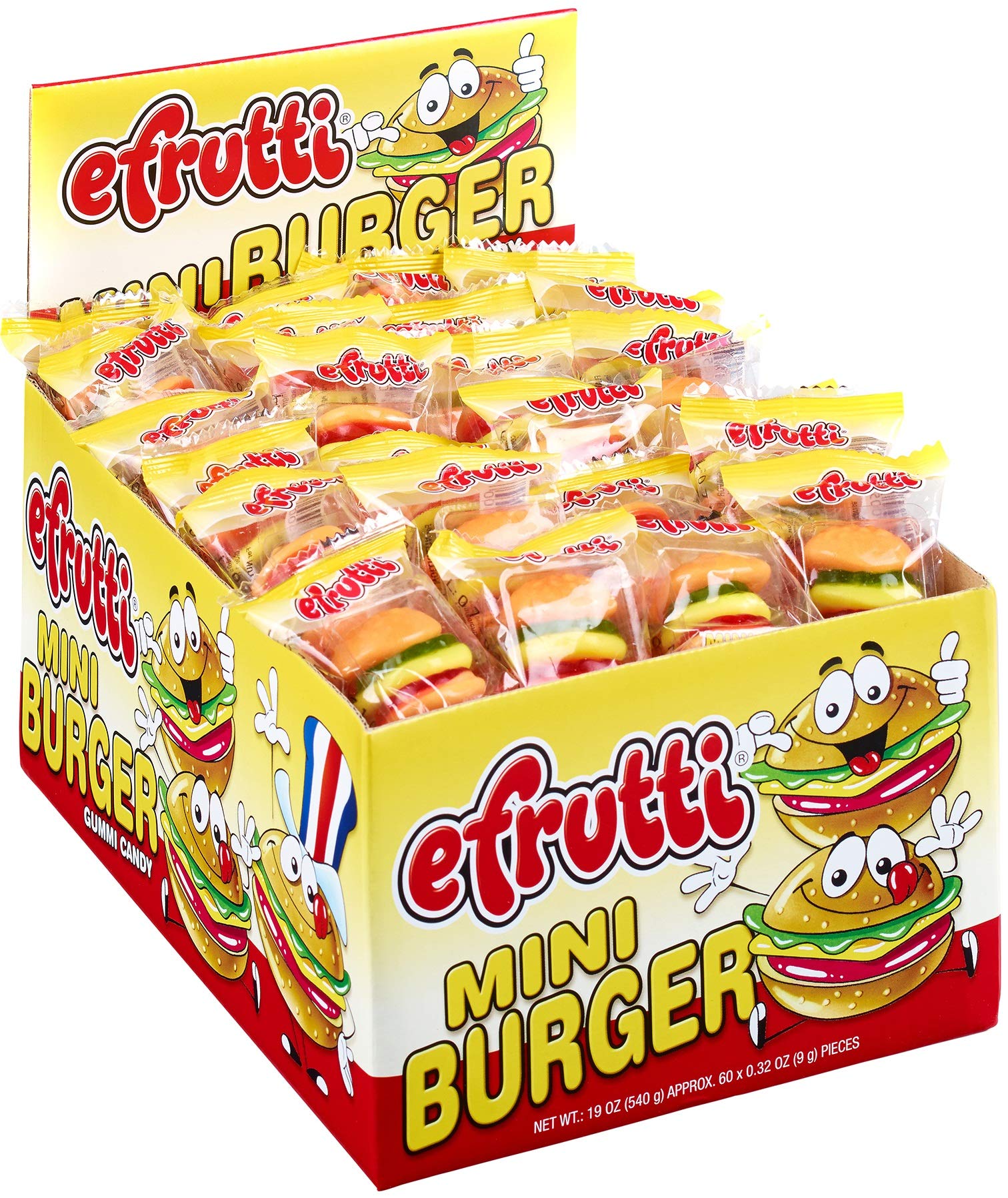 EFRUTTI GUMMI MINI BURGUER CANDY 1/2/60 CT (8): imagen 1
